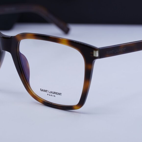 Saint Laurent SL717 SLIM 003 Square Eyeglasses 54mm – Havana - Picture 8 of 12